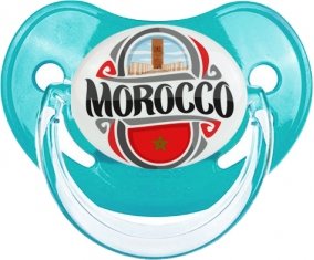 Flag Morocco design 2 Tétine Physiologique Bleue classique