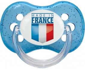 Made in France design 2 Tétine Cerise Bleu à paillette