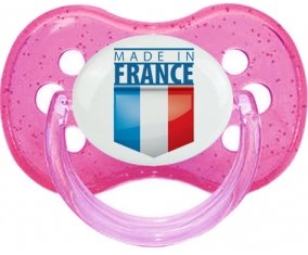 Made in France design 2 Tétine Cerise Rose à paillette