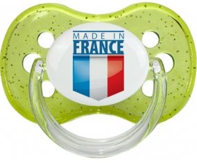 Made in France design 2 Tétine Cerise Vert à paillette