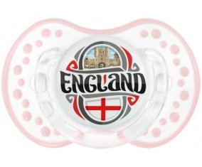 Flag England Tétine LOVI Dynamic Retro-blanc-rose-tendre classique