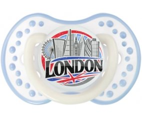 Ville de London Tétine LOVI Dynamic Blanc-cyan classique