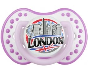 Ville de London Tétine LOVI Dynamic Blanc-mauve classique