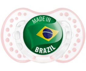 Made in BRAZIL Retro-blanc-rose-tendre classique