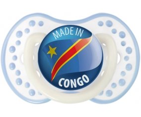 Made in CONGO Blanc-cyan classique