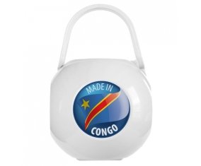 Boîte à tétine Made in CONGO de couleur Blanche