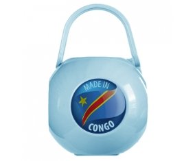 Boîte à tétine Made in CONGO de couleur Bleue