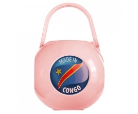 Boîte à tétine Made in CONGO de couleur Rose