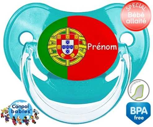 Tétine personnalisée drapeau Portugal et prénom