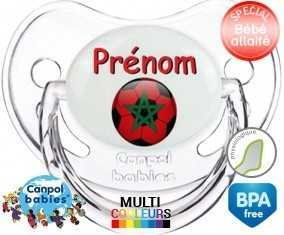 Ballon foot Maroc + prénom: Sucette Physiologique-su7.fr