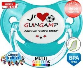 J'aime guingamp + prénom : Sucette Physiologique personnalisée