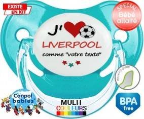 J'aime liverpool + prénom : Sucette Physiologique personnalisée