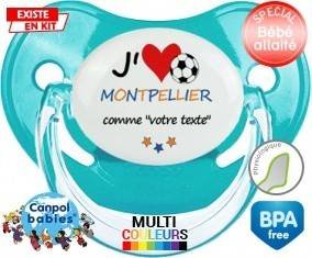 J'aime montpellier + prénom : Sucette Physiologique personnalisée