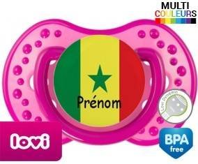 Drapeau senegal + prénom: Sucette LOVI Dynamic-su7.fr