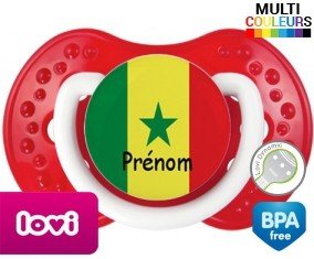 Drapeau senegal + prénom: Sucette LOVI Dynamic-su7.fr