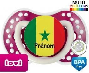 Drapeau senegal + prénom: Sucette LOVI Dynamic-su7.fr