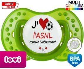 J'aime l'asnl + prénom : Sucette LOVI Dynamic personnalisée