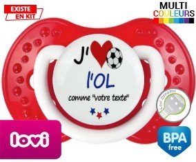 J'aime l'olympique lyonnais + prénom: Sucette LOVI Dynamic-su7.fr