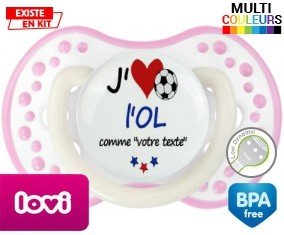 J'aime l'olympique lyonnais + prénom: Sucette LOVI Dynamic-su7.fr