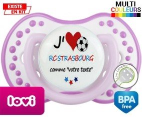 J'aime rc strasbourg + prénom: Sucette LOVI Dynamic-su7.fr