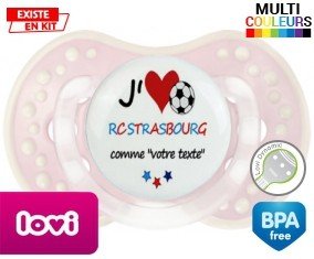 J'aime rc strasbourg + prénom: Sucette LOVI Dynamic-su7.fr