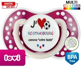 J'aime rc strasbourg + prénom: Sucette LOVI Dynamic-su7.fr