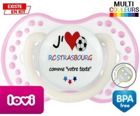 J'aime rc strasbourg + prénom: Sucette LOVI Dynamic-su7.fr