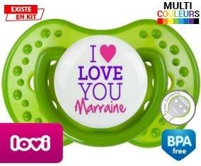 I love you marraine style2 : Sucette LOVI Dynamic personnalisée