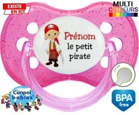 Petit pirate + prénom: Sucette Cerise-su7.fr