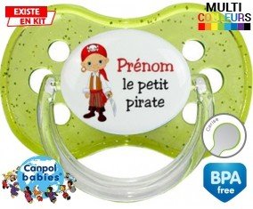 Petit pirate + prénom: Sucette Cerise-su7.fr