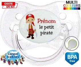 Petit pirate + prénom: Sucette Cerise-su7.fr