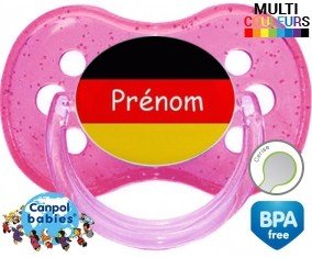 Drapeau allemagne + prénom: Sucette Cerise-su7.fr