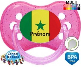 Drapeau senegal + prénom: Sucette Cerise-su7.fr