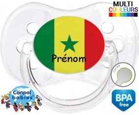 Drapeau senegal + prénom: Sucette Cerise-su7.fr