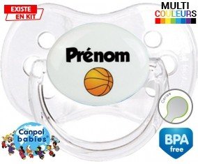 Ballon basket + prénom: Sucette Cerise-su7.fr