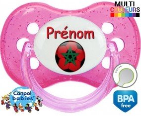 Ballon foot Maroc + prénom: Sucette Cerise-su7.fr