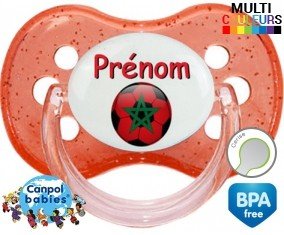 Ballon foot Maroc + prénom: Sucette Cerise-su7.fr