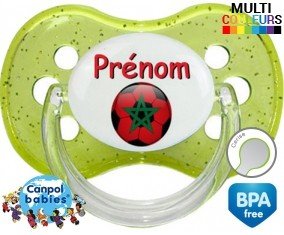 Ballon foot Maroc + prénom: Sucette Cerise-su7.fr