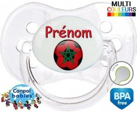 Ballon foot Maroc + prénom: Sucette Cerise-su7.fr