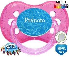 Motif piscine + prénom: Sucette Cerise-su7.fr