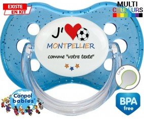 J'aime montpellier + prénom : Sucette Cerise personnalisée