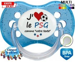 J'aime le psg + prénom : Sucette Cerise personnalisée