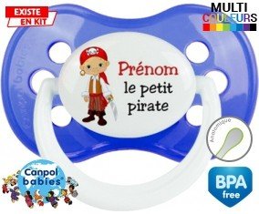 Petit pirate + prénom: Sucette Anatomique-su7.fr