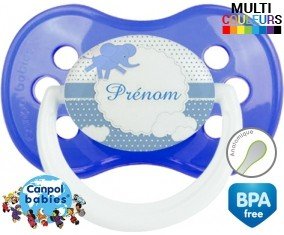 Boulier éléphant bleu à personnalisé avec le prénom de l'enfant en