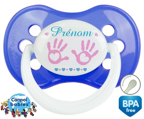 Tetine Personnalisee Main De Bebe Fille Prenom Embout Anatomique